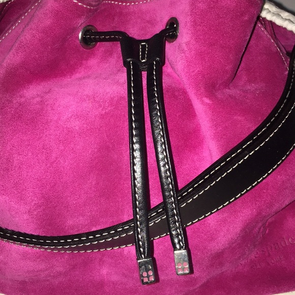 Kate Spade Raspberry Suede Bucket Bag - Picture 5 of 5